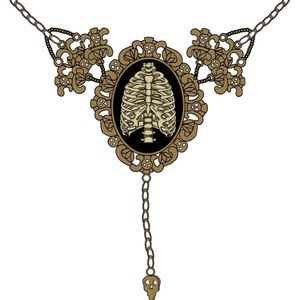 Too Fast Key Cameo Necklace Steampunk Rockabilly